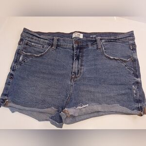 Kensie Jeans Vintage Luxe Blue Denim Shorts- Size 14/32W